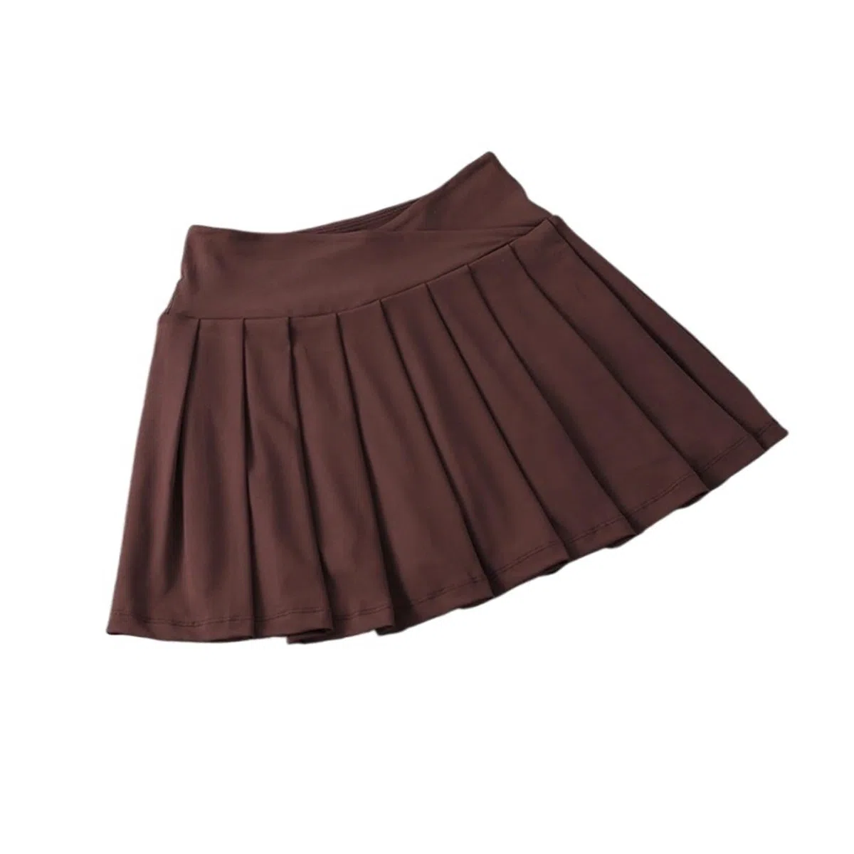 Jupe de Tennis plissée en Nylon, Jupe Taille Haute for Femmes, Sport for l'extérieur pour Sports(Brown,S)