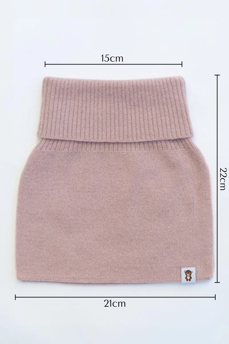 Écharpe tubulaire en laine pour enfants, super douce et chaude, tricotée, pour protéger le cou en automne et en hiver, écharpe coulissante de couleur rose – filles garçons 3 – 10 ans