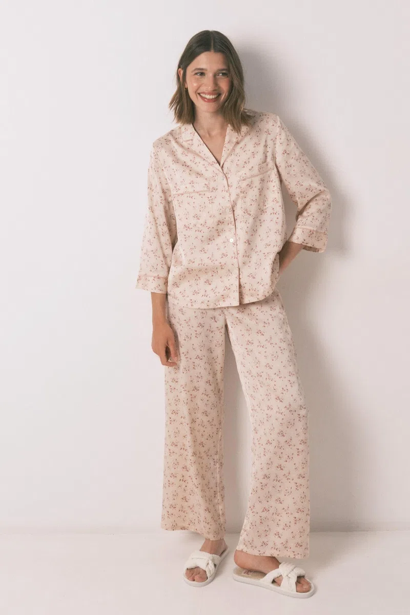 Women'secret Pijama Masculino de Manga Larga Colección Trendy Romance Pyjama Femme
