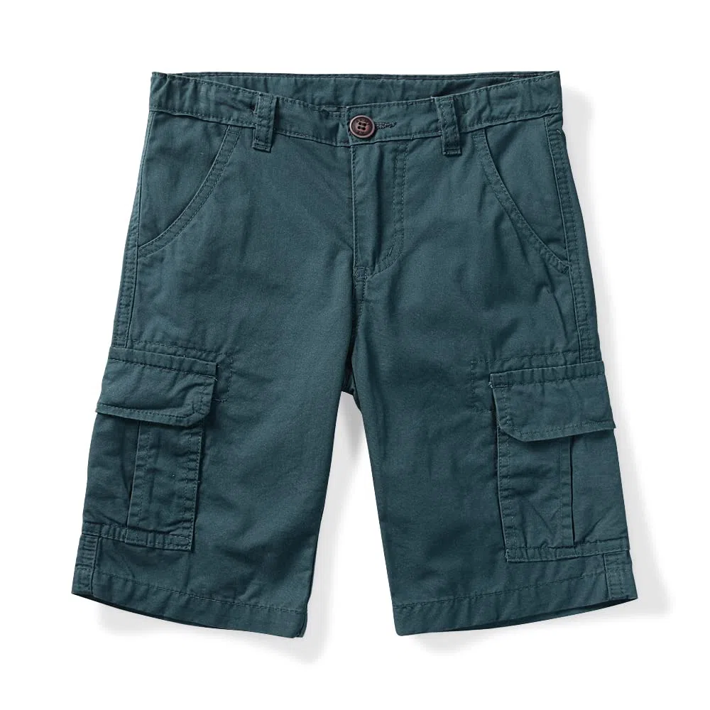 Aeslech Little Big Boys' Casual Cargo Shorts Lightweight Multi Pockets Summer