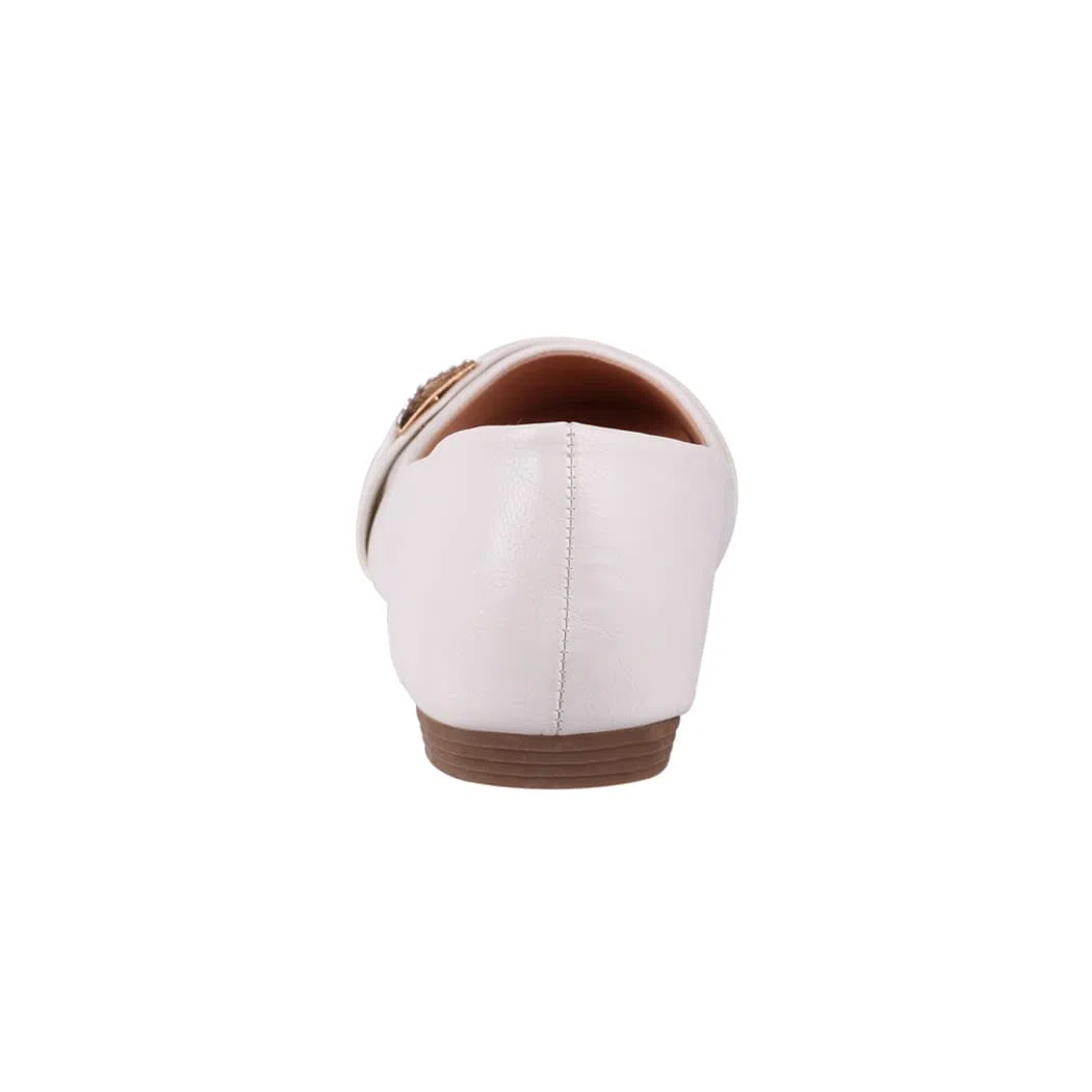 Elara Femmes Ballerines Confortable Cuir Optique Rhinestones Plat Chunkyrayan