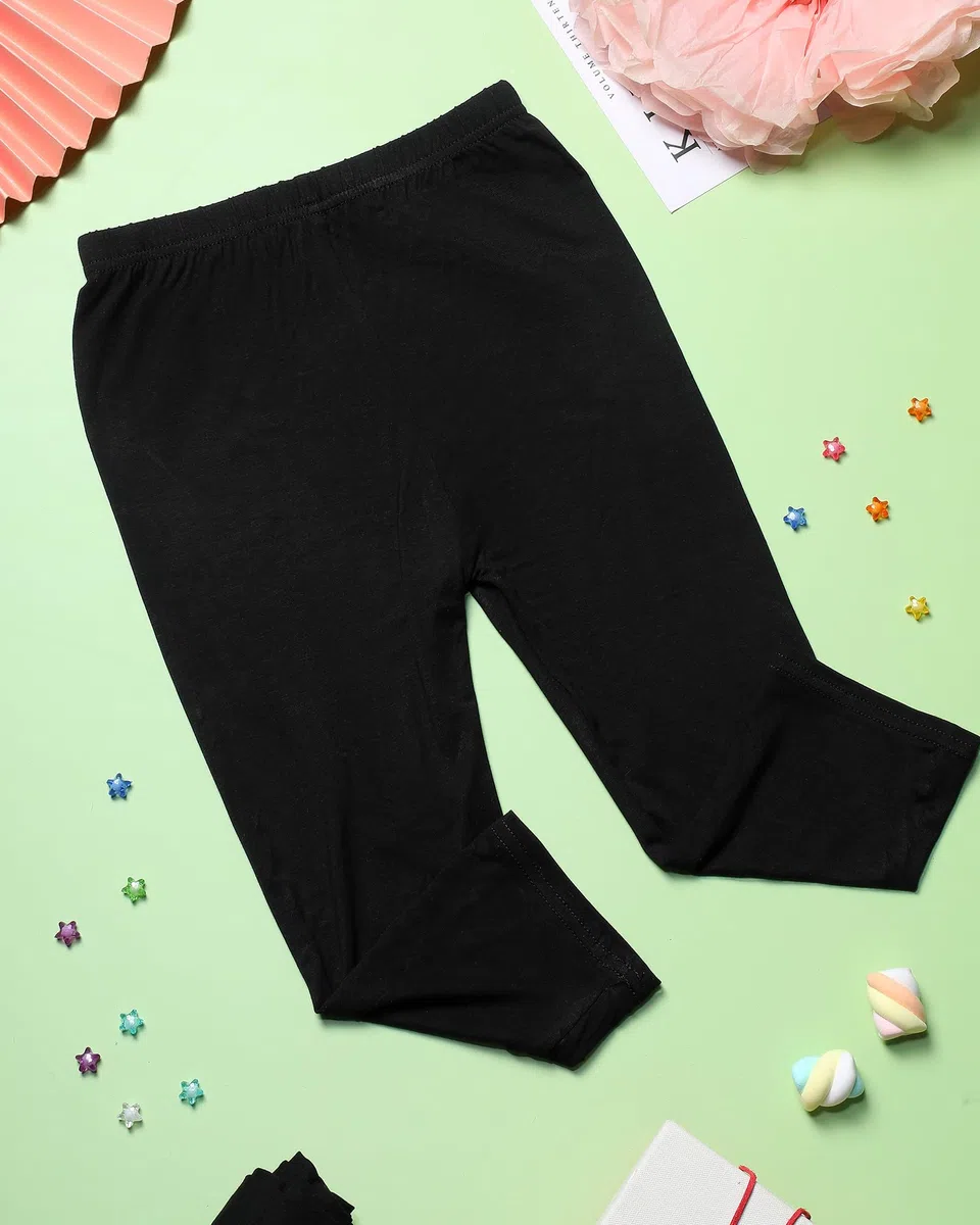 Lot de 6 leggings capris pour filles - Legging court d'été pour l'école