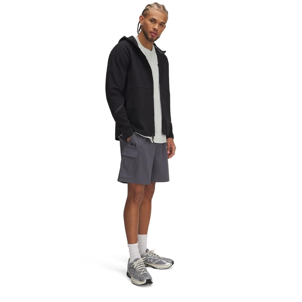Under Armour UA Vibe Woven Cargo Short 0025 Castlerock Medium, 0025 - Castlerock, M