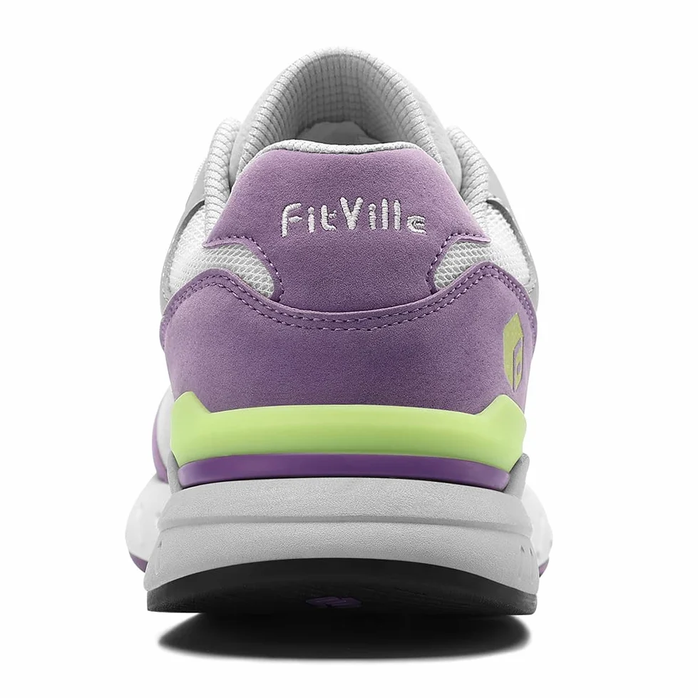 FitVille Basket Femme Légères Extra Large Chaussures de Running pour Pieds Plats Pied Gonflés Confortables Chaussures de Travail