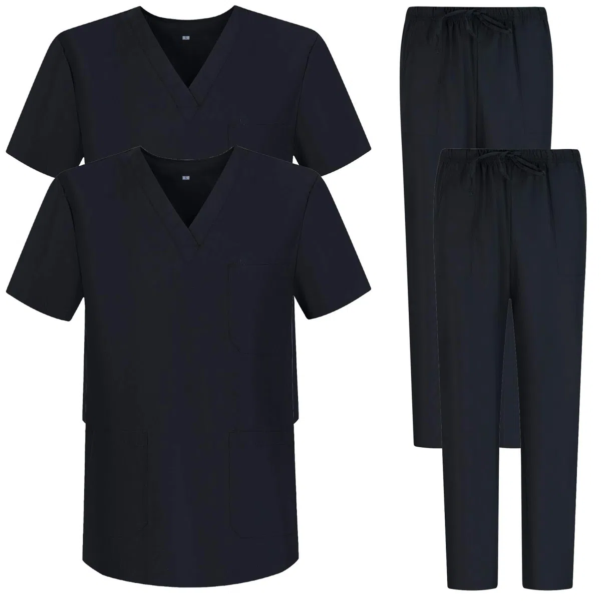 Misemiya - Pack * 2 Pcs - Ensemble Uniformes Unisexe Blouse - Uniforme Médical avec Haut et Pantalon 2-6801-6802