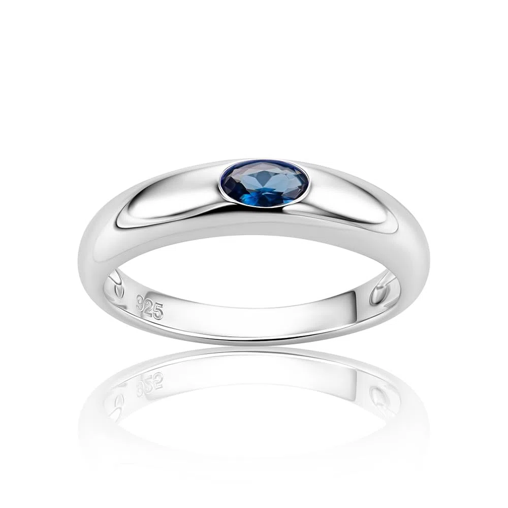 Orovi Bague Femme, Argent Sterling 925, Bague de Fiançailles avec Rubis/Émeraude/Saphir, Alliance Argent, Bijoux couple, Bijou Pierre Precieuse, Bijoux Femme Hypoallergéniques, Boite Cadeau Incluse