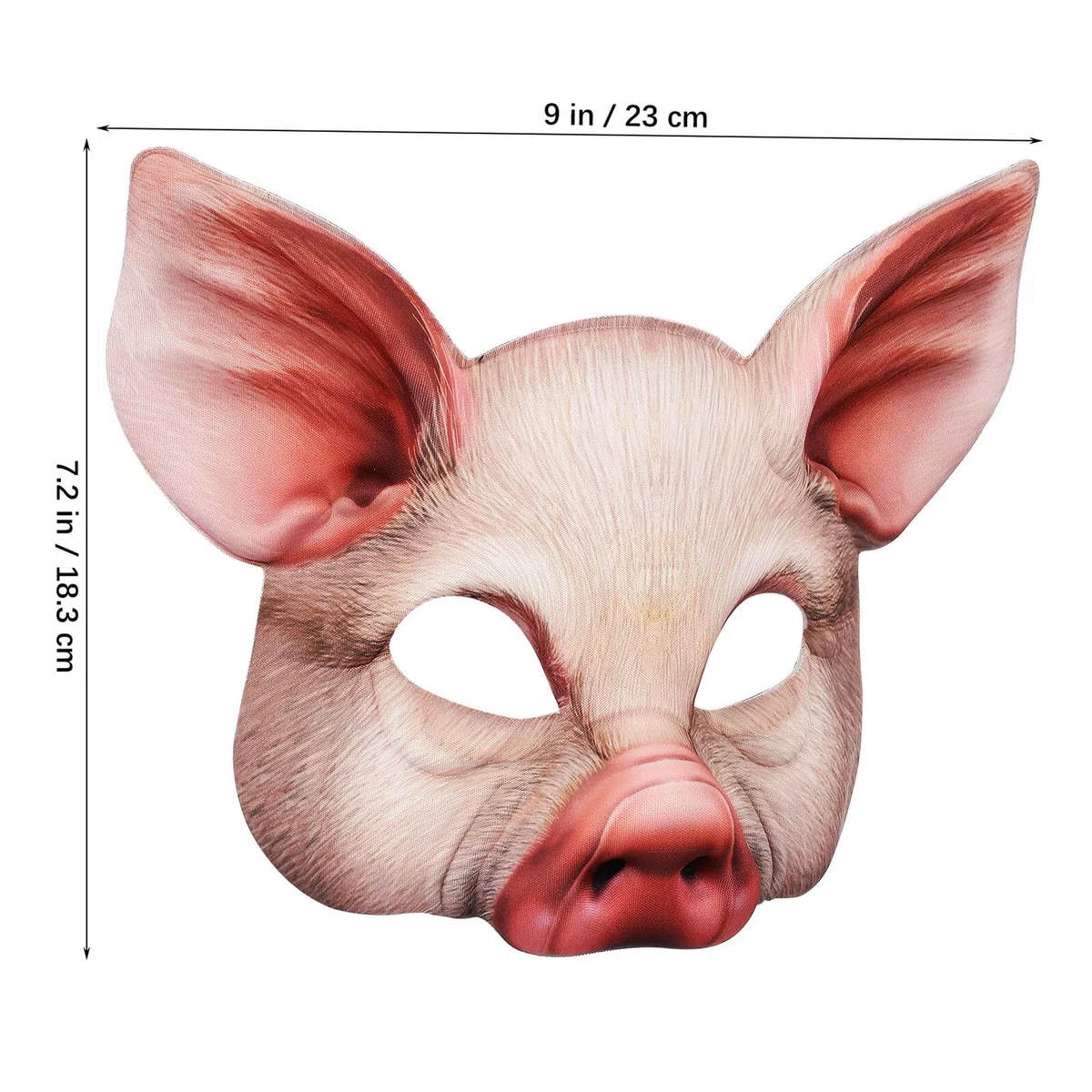 Masque de Cochon Halloween 1 Pièce Demi-masque Animal Effrayant pour Fête Costumée et Bal Masqué, Accessoire Cosplay Réaliste Unisexe pour Soirée Déguisement et Photo