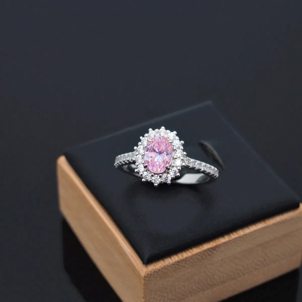 Bague pour femme en argent sterling 925/1000 avec rubis, bague à la mode avec pierres rouges pour femme, bijoux cadeaux pour Fête des mères, la Saint-Valentin