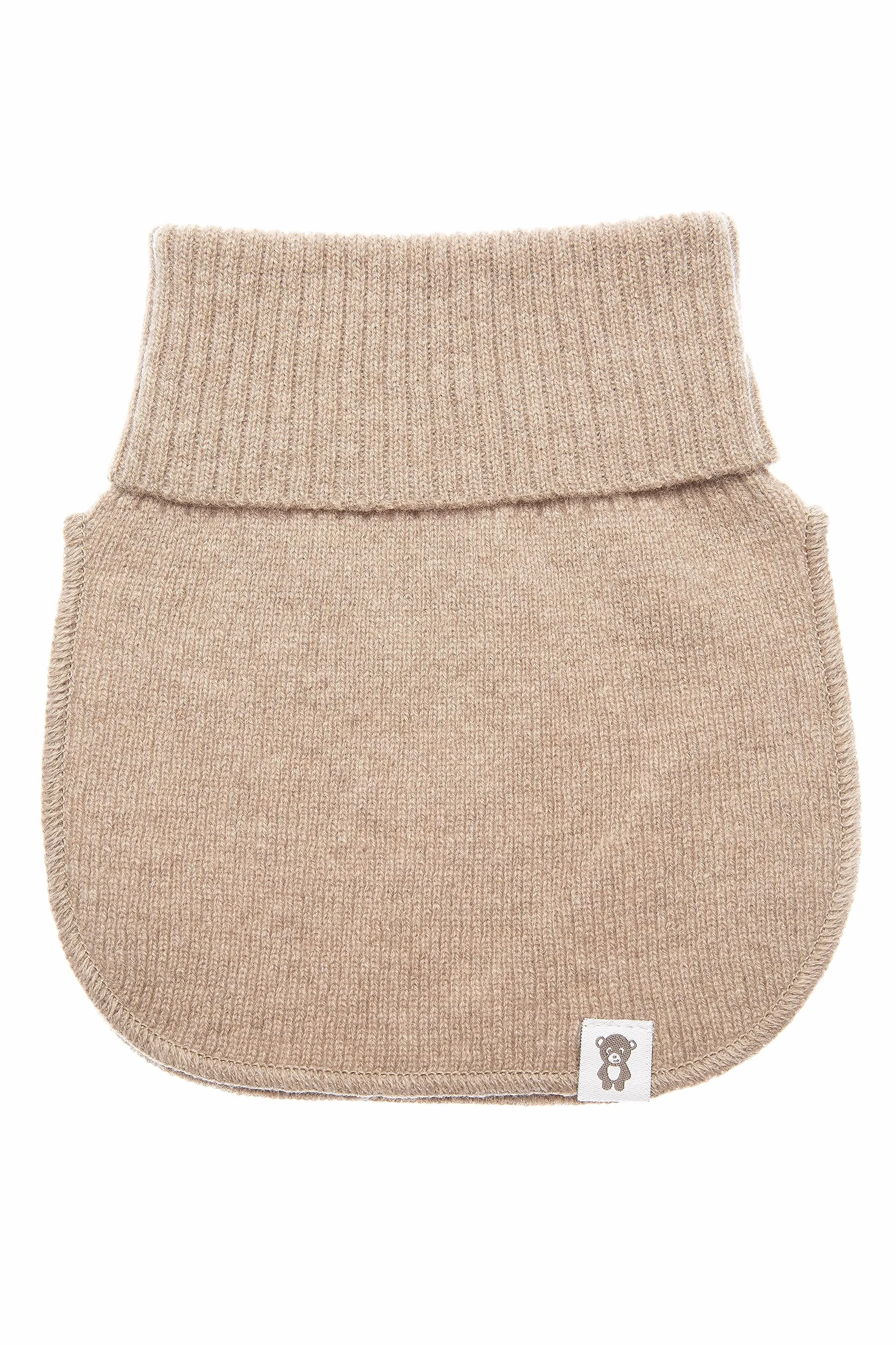 Écharpe tubulaire en laine pour enfants, super douce et chaude, tricotée, pour protéger le cou en automne et hiver, écharpe nuisette beige – filles garçons 3 – 10 ans