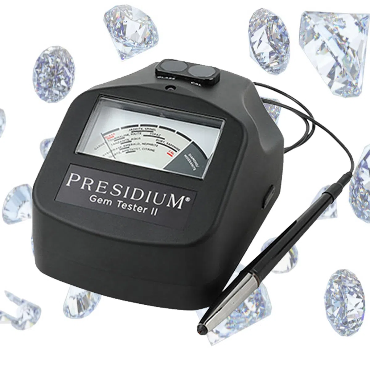 Testeur Pierres Précieuses,Testeur Diamants,Vérificateur Métaux Précieux,avec Calibrage Thermique Assisté,pour Identifier Diamants/Moissanites Pierres Précieuses Couleur Courante