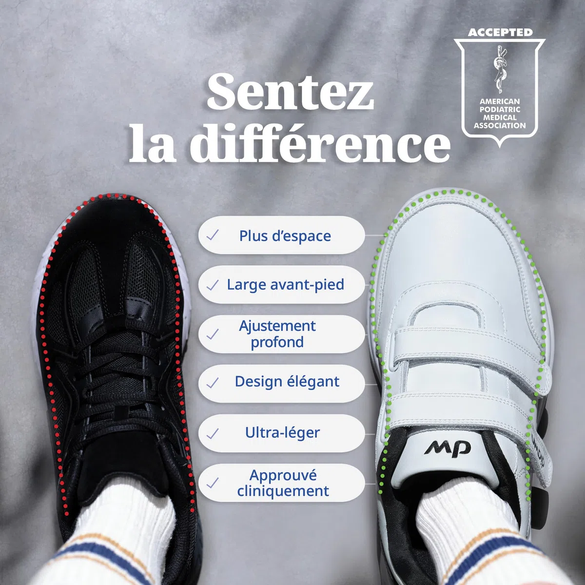diawin Chaussures en Cuir Véritable Larges pour Hommes et Femmes – Avant-Pied Large, Profondeur Supplémentaire, Confort Pieds Gonflés, Idéal pour Diabétiques