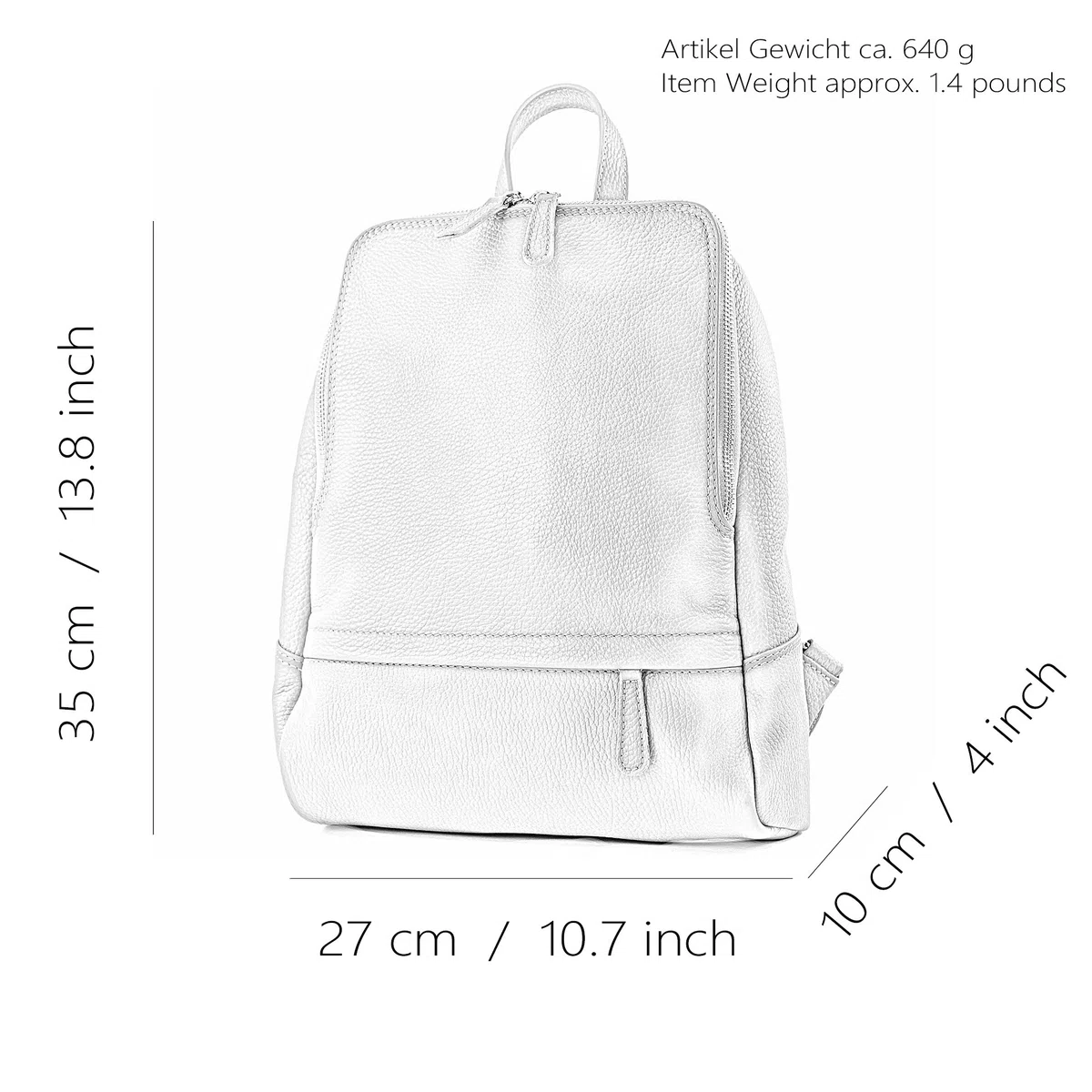 modamoda de - Ital Damenrucksack sac en cuir T138