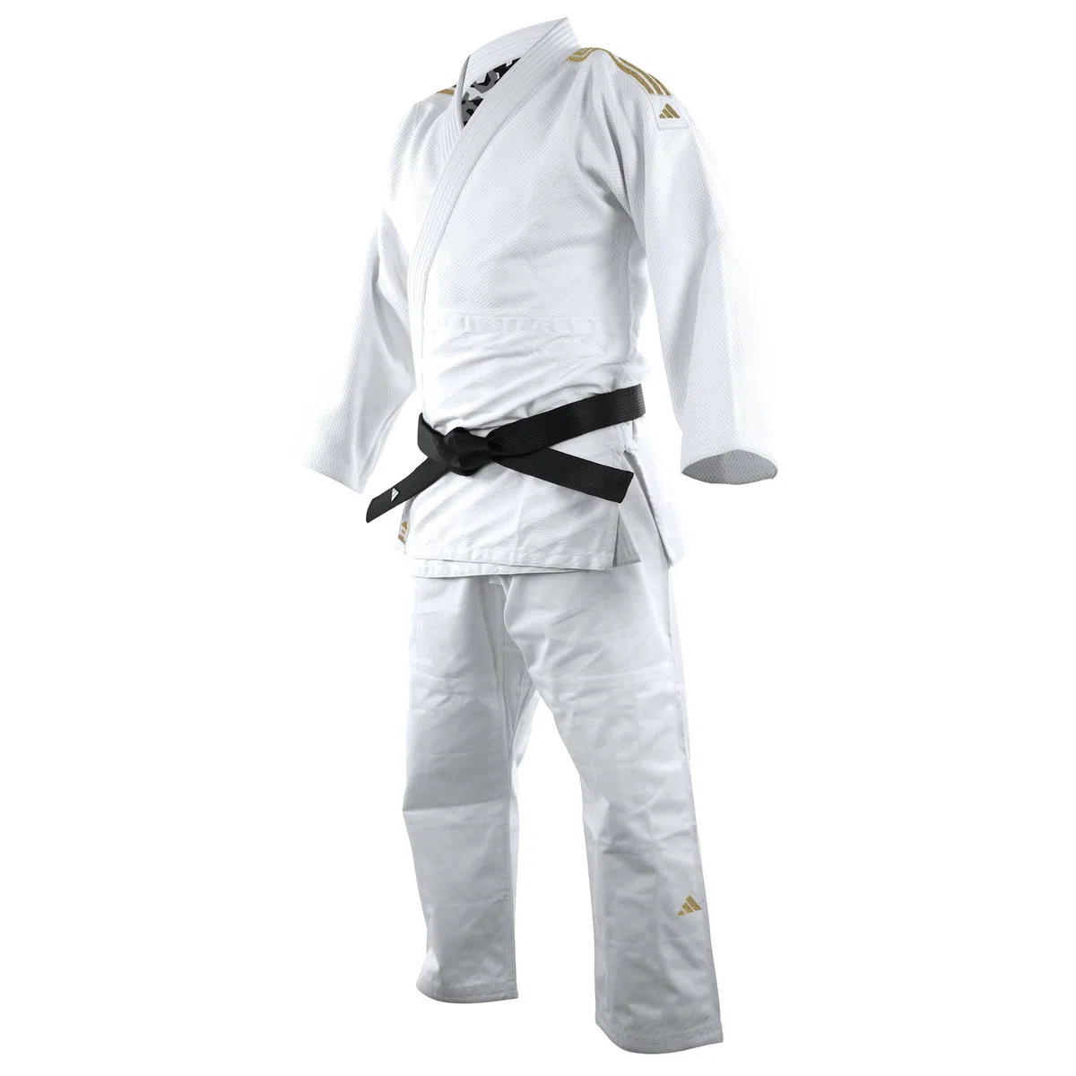 adidas Kimono de Judo Quest (Couleur : Blanc/Noir - Taille : 160)
