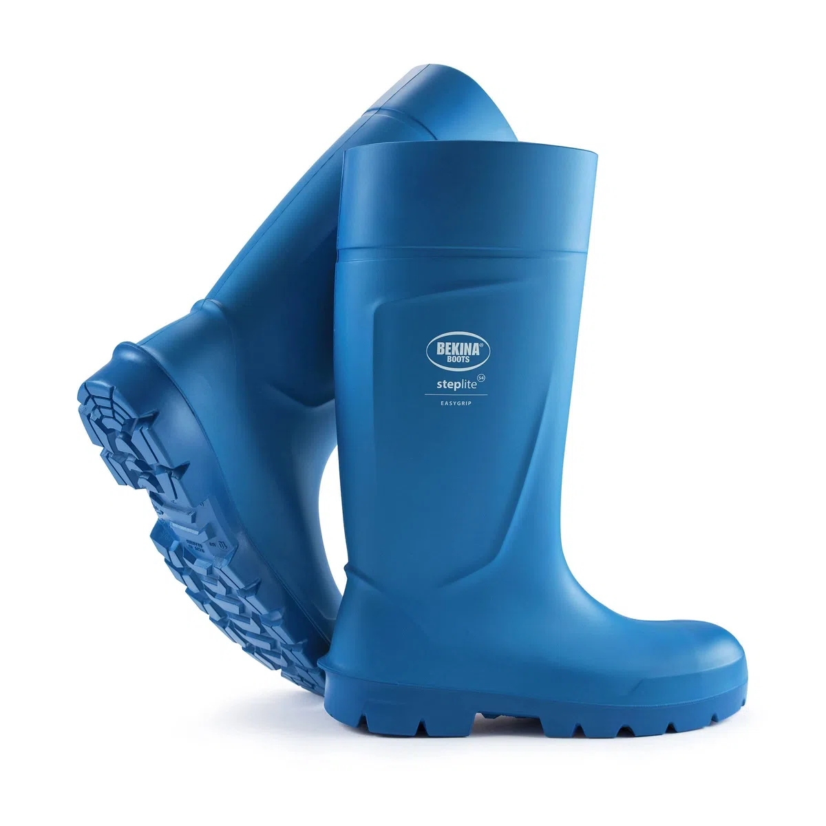 Bekina Bottes de sécurité de qualité avec Embout de sécurité pour l'industrie Alimentaire, Facile à désinfecter, y Compris la Semelle intérieure pour Les Pieds Chauds et secs, Confort, Bleu, EU 41