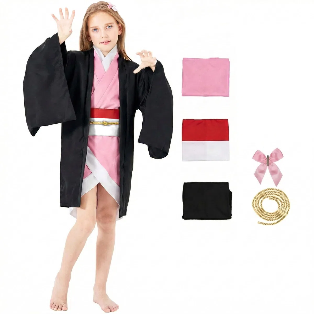Déguisement Anime Cosplay Costume Deguisement Cosplay Fille Femme Manga Kimono avec Perruque pour Enfant adulte pour Halloween Carnaval