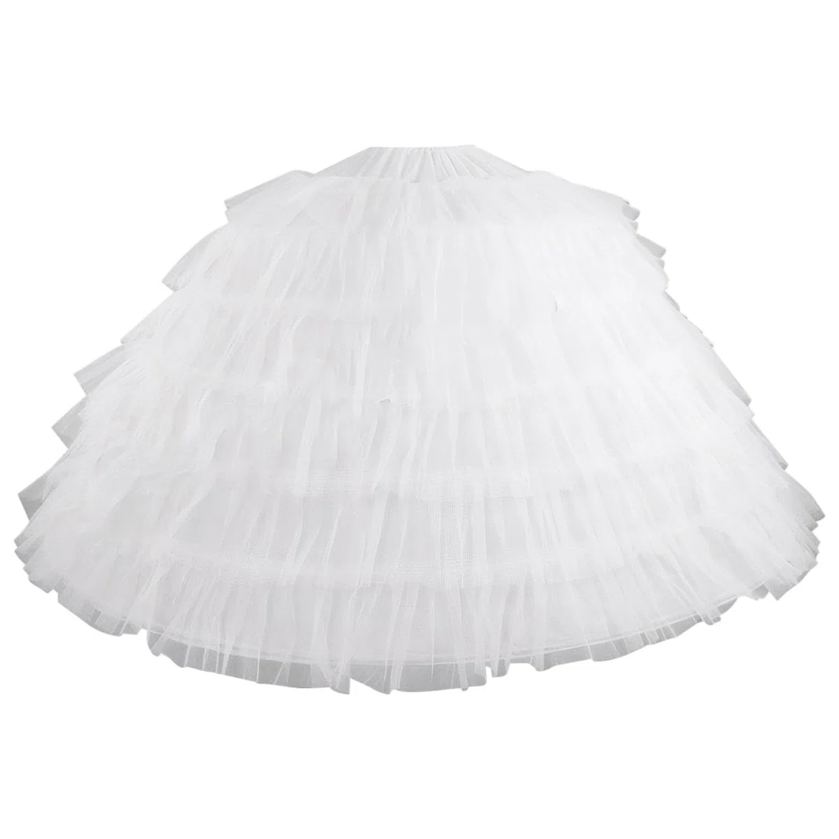 Jupon Jupe 6 Cerceaux Jupon Tulle 43 Pouces de Long Jupons pour Femmes sous Robe Jupe de mariée réglable pour Robe Bal Mariage Cérémonie Bal Promo Tulle