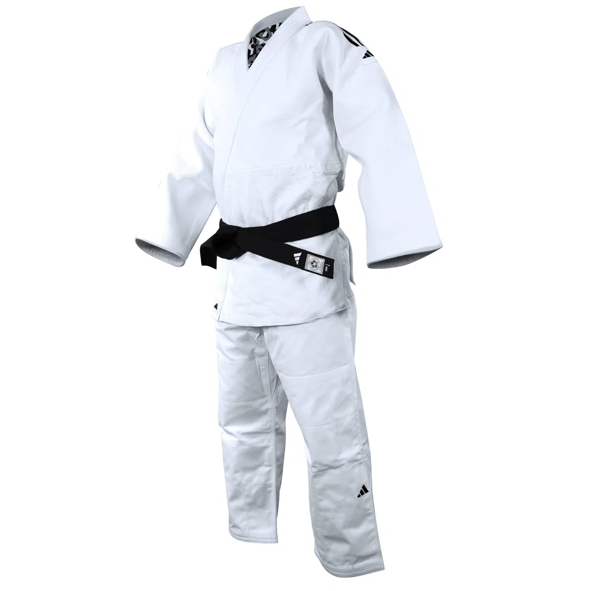 adidas Kimono de Judo Quest (Couleur : Blanc/Noir - Taille : 160)