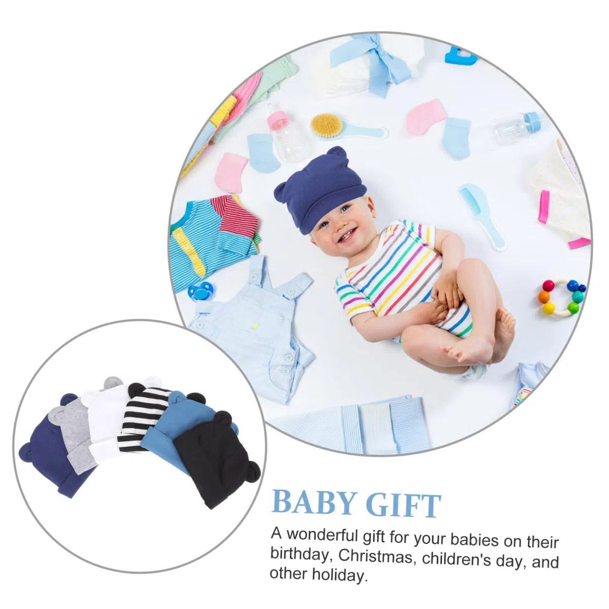 Healeved Chapeaux Coton pour Oreilles De Ours De Bonnets Colorés pour Photos De Garçon Fille Et Occasions Spéciales Et Respirant Optimal pour Peau Délicate Bébés