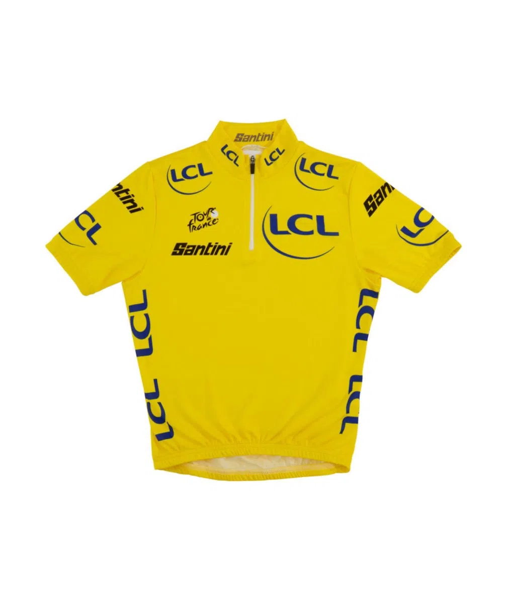 Santini Kid's Overall Leader Jersey Tour de France Official Maillot Unisexe pour bébé