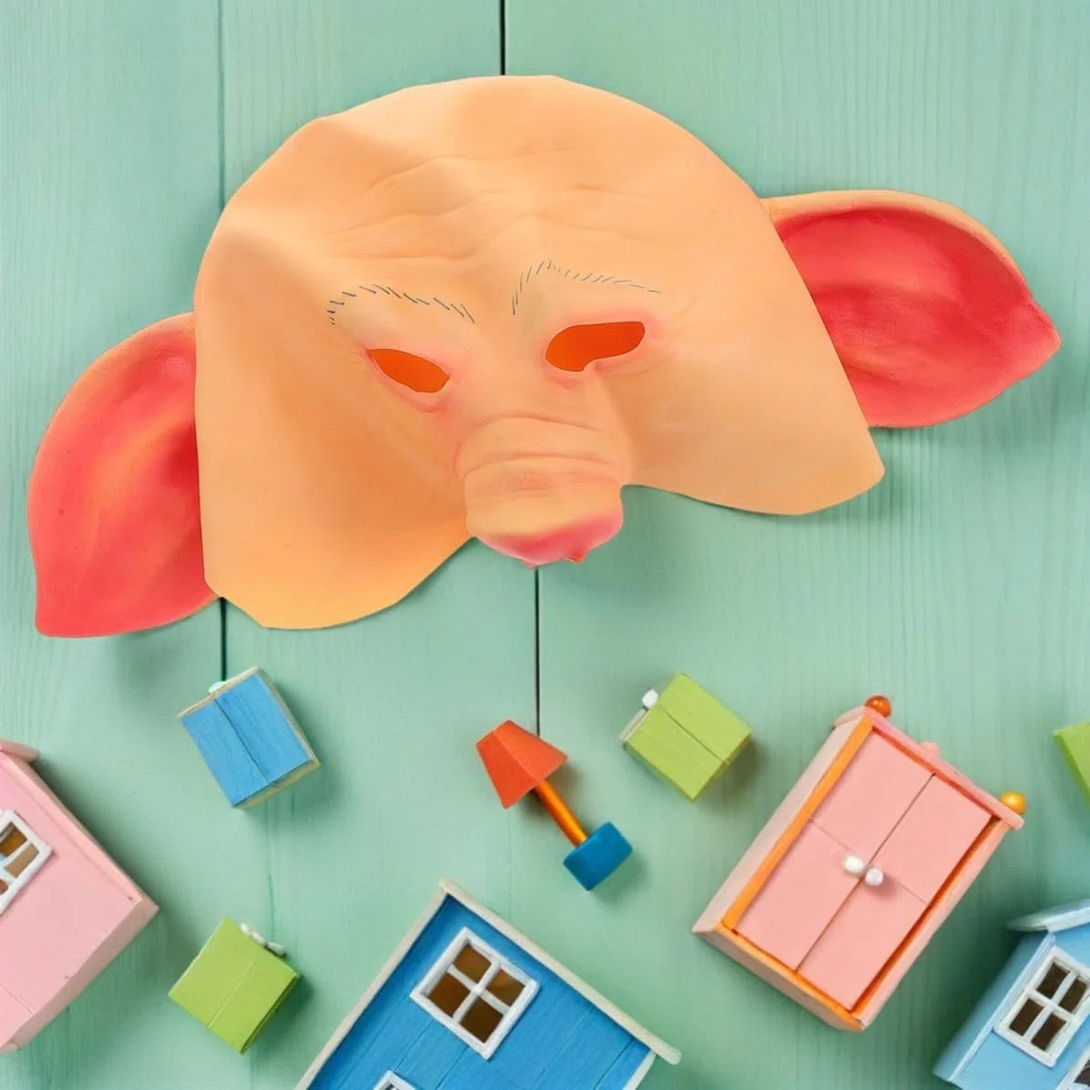 Tofficu 3 Pièces Masque Cochon Réaliste en Latex pour Spectacle de Scène