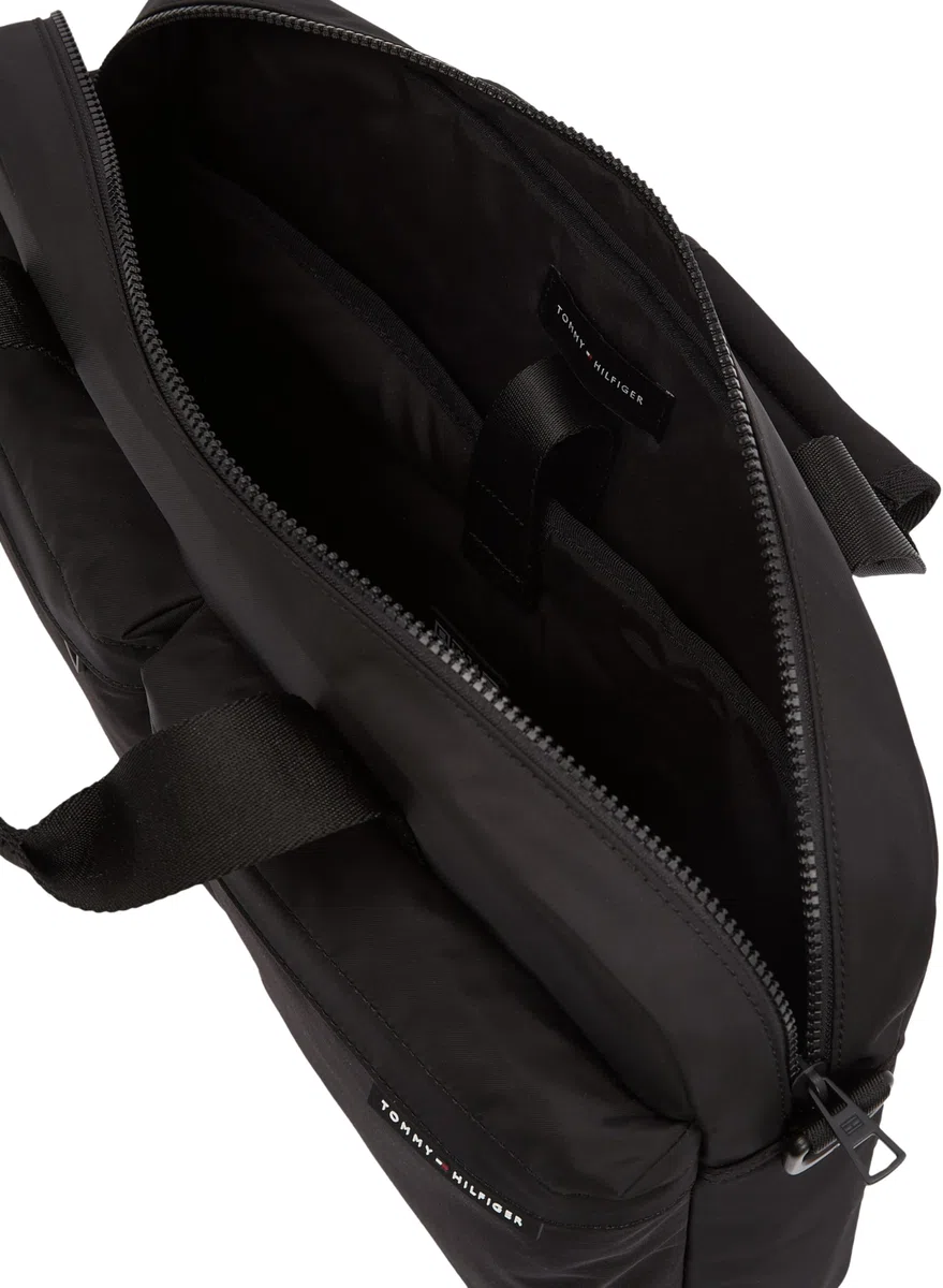 Tommy Hilfiger Sac pour Ordinateur Portable Homme Element Repreve Bandoulière Amovible, Noir (Black), Taille Unique