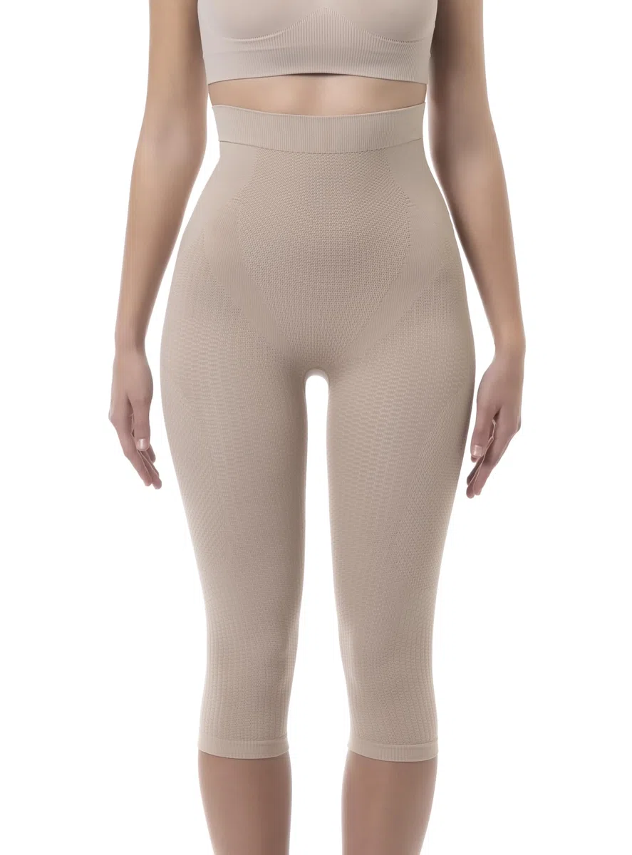 Farmacell Legging Femme 3/4 Gainant Anti-Cellulite, Effet Ventre Plat et Push-Up, Made in Italy, 323