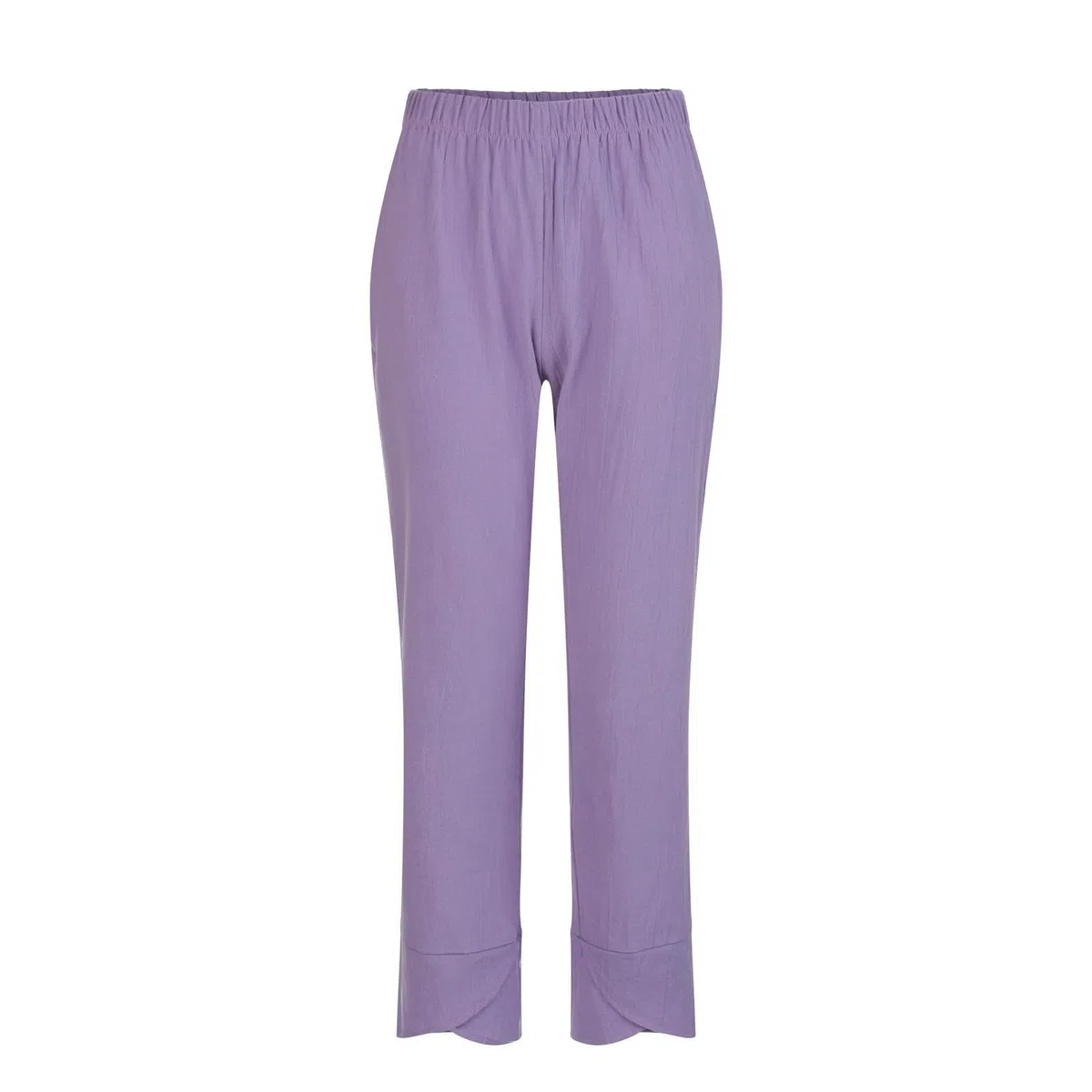 Pantalon en coton décontracté pour femme, taille haute, jambes droites, loisirs, maison, extérieur, quotidien