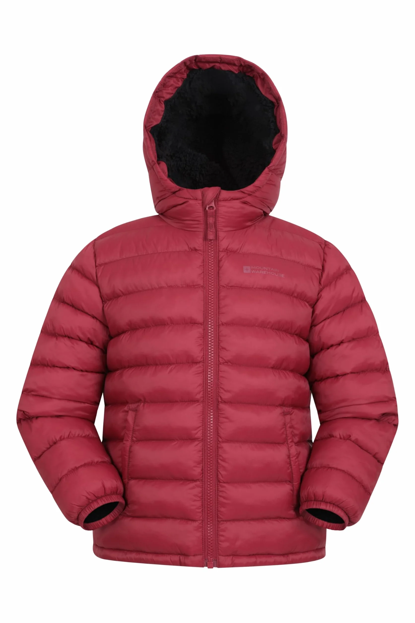 Mountain Warehouse Seasons Doudoune synthétique doublée de Fourrure pour Enfant - Manteau léger, Chaud et résistant à l'eau - pour l'automne, l'hiver, l'école