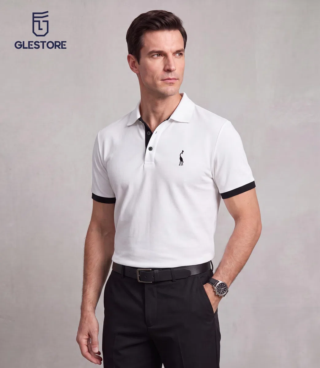 GLESTORE Polo Homme T Shirt Manche Courte Golf Tennis Casual Sport T-Shirt Coton Vetement