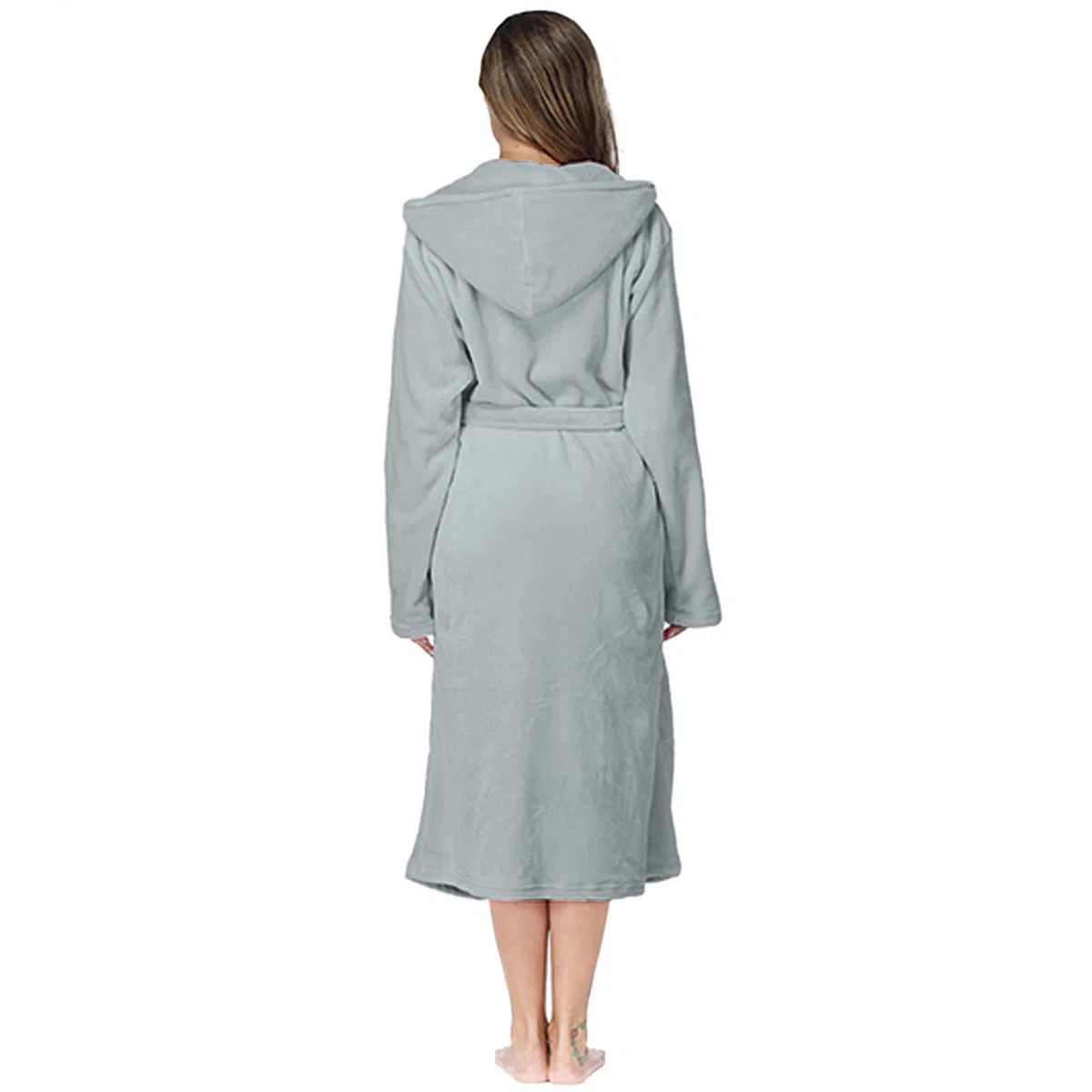 Générique Peignoir Femme avec Capuche Robe De Chambre Confort Absorbant Doux Pyjama Poches Leger Long Eponge pour Voyage, Piscine, Salle De Sport,
