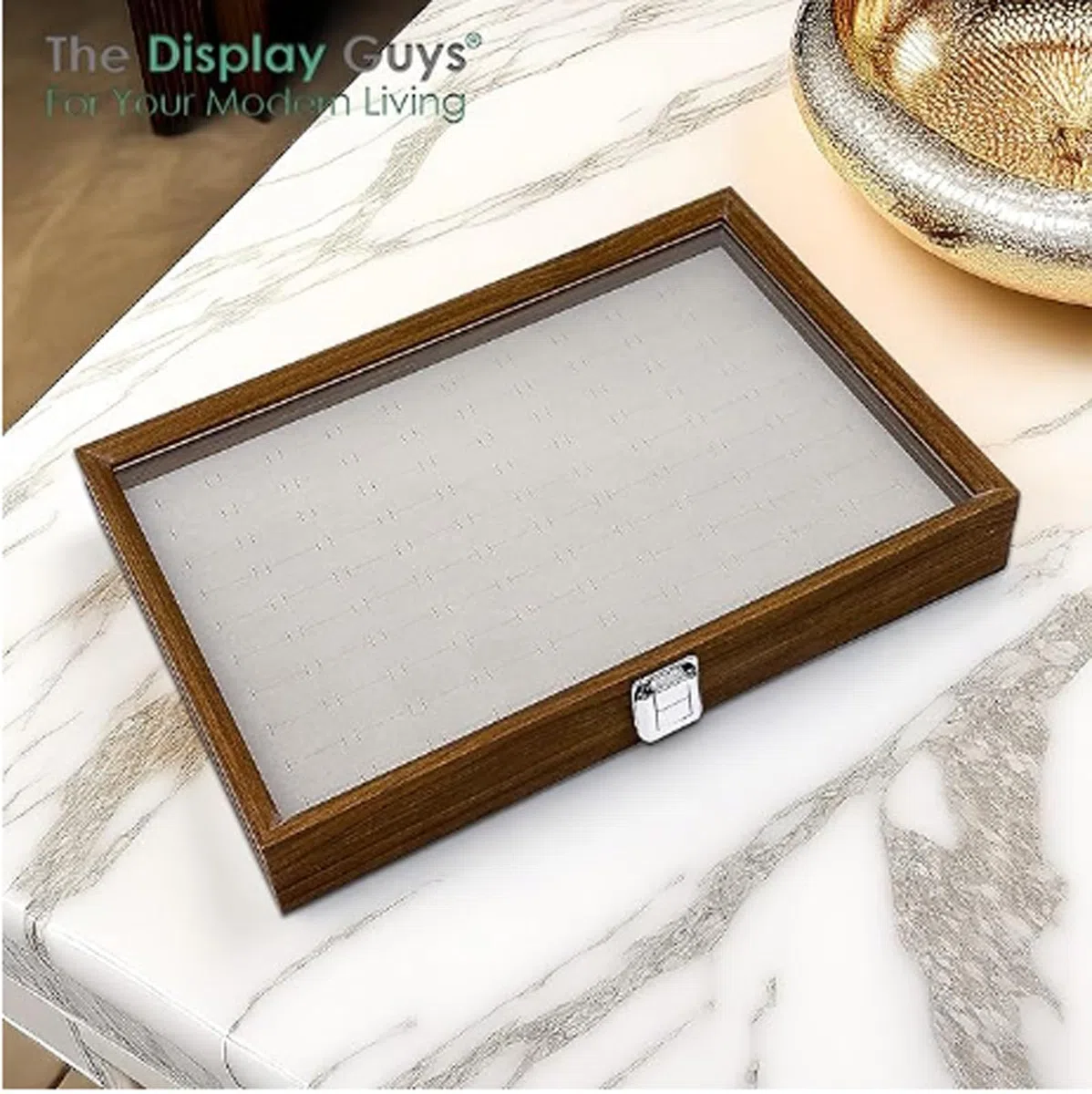 BoîTe à Bijoux en Bois, SéParateurs Amovibles, Coffret de Rangement pour Bijoux Empilable Doublé de Velours pour Femme(1Layer R)