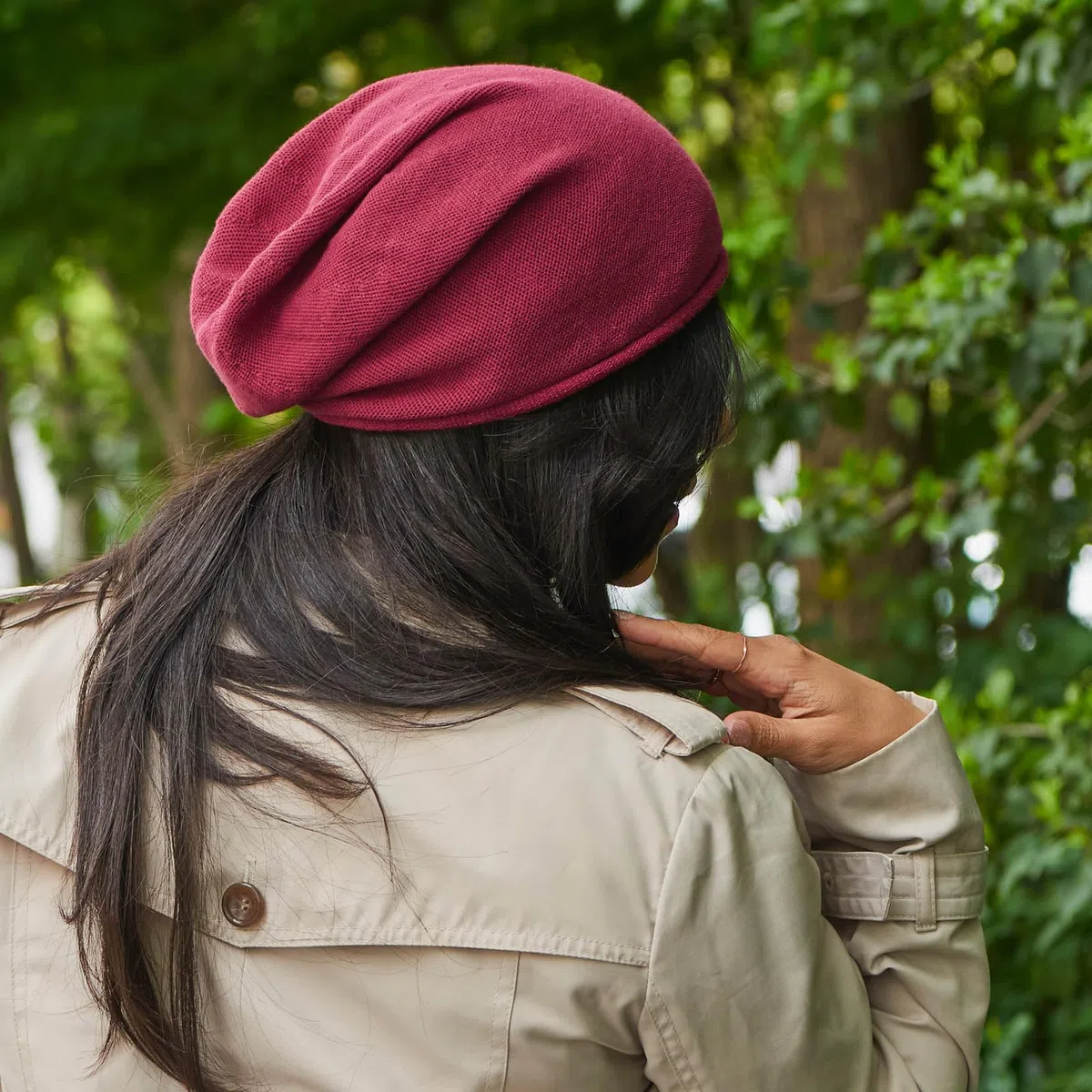 Bonnet Extensible en Tricot Fin 100% Coton Bio Fabriqué Au Japon, Bonnet Tombant Femme D'Été, Chapeau Homme D'Intérieur Mode Hiver, Idéal pour Chimio Médical Et Peaux Sensibles