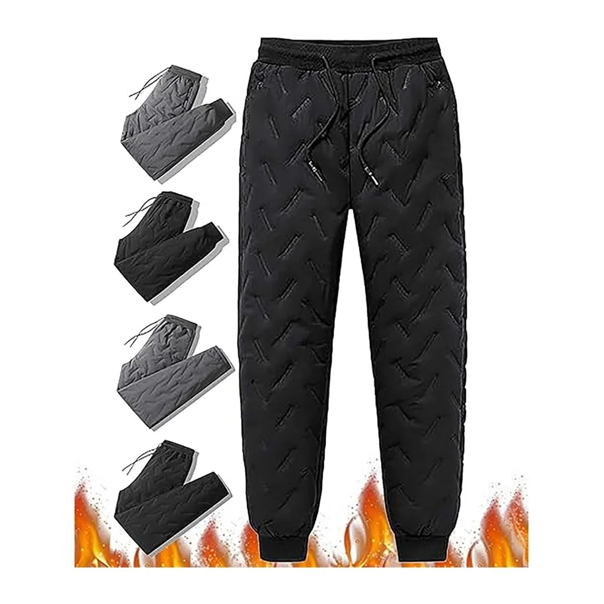 Pantalon De Jogging for Homme en Coton Doublé Thermique Chaud d'hiver en Polaire for Entraînement, Pantalon De Sport, Pantalon De Sport De Loisirs avec Poches S-7XL(Black A,XL)