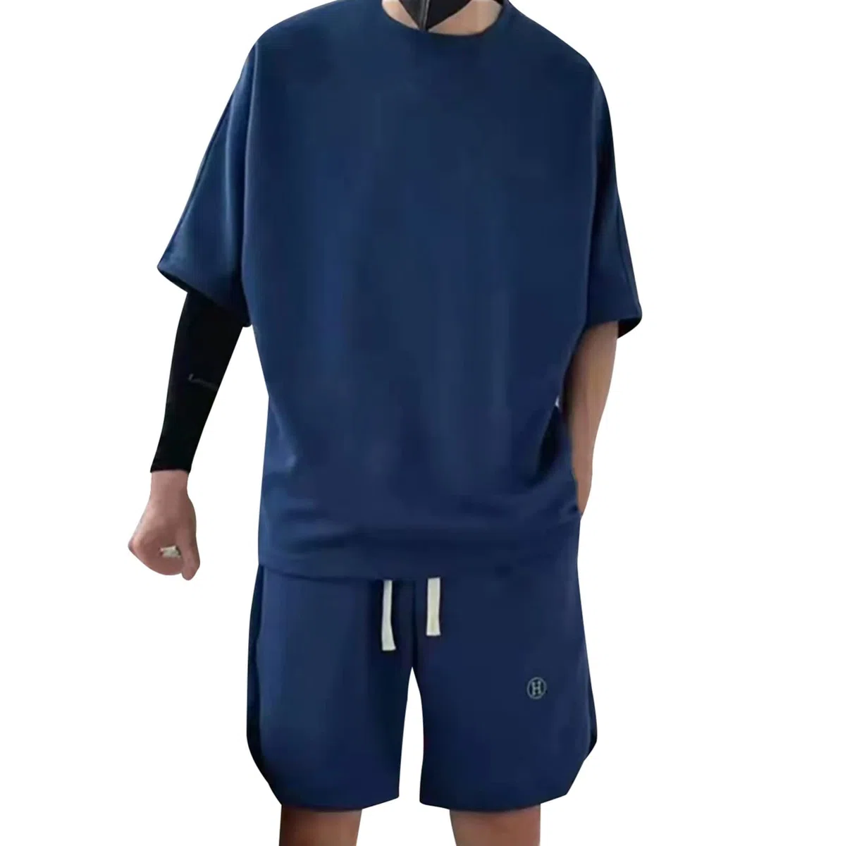 Ensemble Homme Hawaii Ensemble Homme Chic Et Élégant Été Été 2 Pièces Jogging Shirt Short Poches Bouton Lapel Jogging Survêtement Sweat Capuche Pantalon Sport pour Course Marche Quotidien