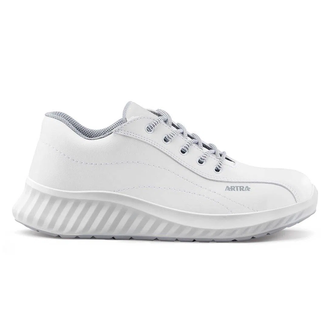 Artra Arawa Chaussures de travail antidérapantes blanches pour clinique, cuisine, nourriture S2 Embout en acier