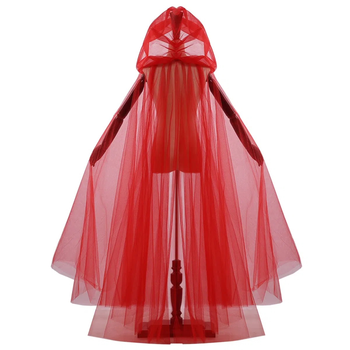 GRACEART Médiévale Sorcier Diable Tüll Cape Halloween Manteaux à Capuche Poncho avec Capuchon Longue Déguisement