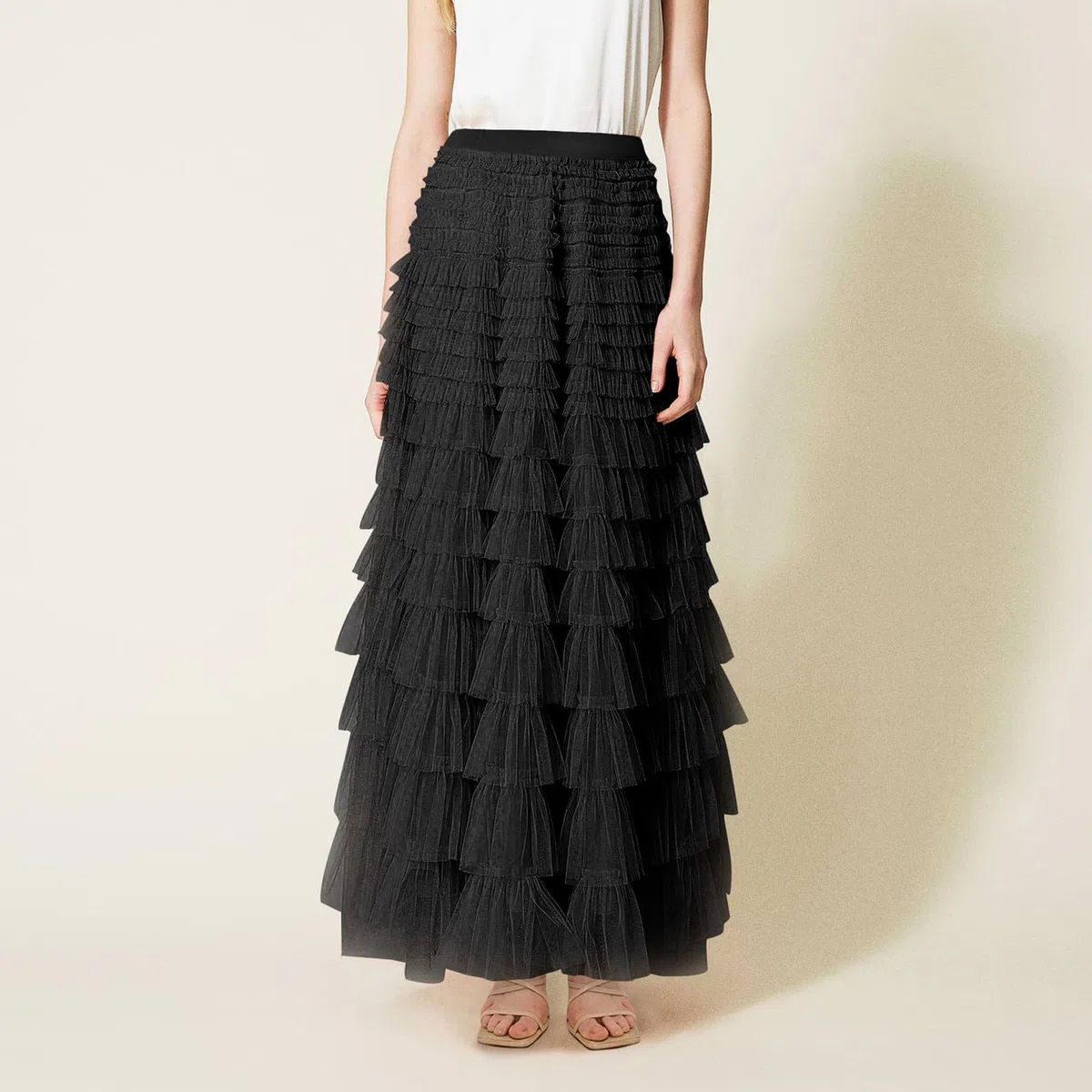 Cocila Tutu Danse Classique Fille Tulle pour Femmes Jupes Longue en à Volants Multicouche Ligne A Bal De Promo Mariage Femmes Noir Fluo Red Skirt Verte Jupon sous Robe Paillette
