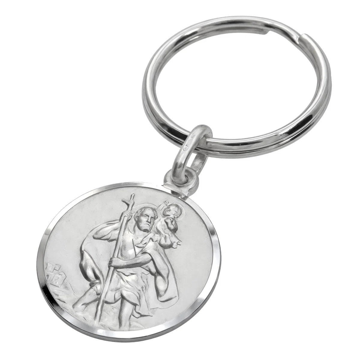 Alexander Castle Porte-Clés Saint Christophe en Argent Sterling 925 pour Homme - St Christophe Porte-Clés Réversible pour Voiture avec Coffret Cadeau Bijoux