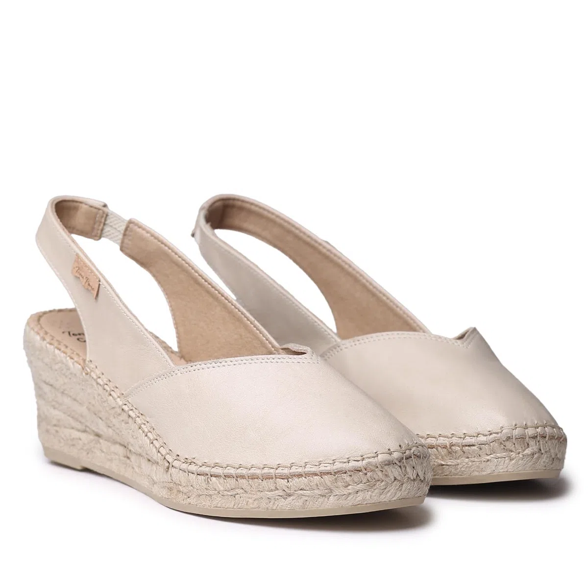 TONI PONS Termal Espadrilles pour femme en cuir avec talon compensé pour un ajustement plus large
