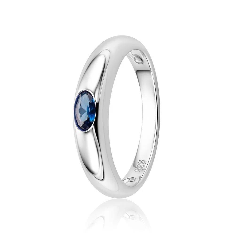 Orovi Bague Femme, Argent Sterling 925, Bague de Fiançailles avec Rubis/Émeraude/Saphir, Alliance Argent, Bijoux couple, Bijou Pierre Precieuse, Bijoux Femme Hypoallergéniques, Boite Cadeau Incluse