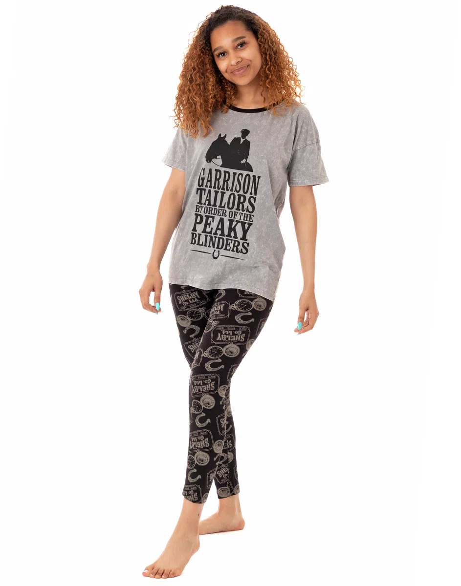 Peaky Blinders Pyjamas Femmes Mesdames T-Shirt & Leggings Bottoms PJ Ensemble