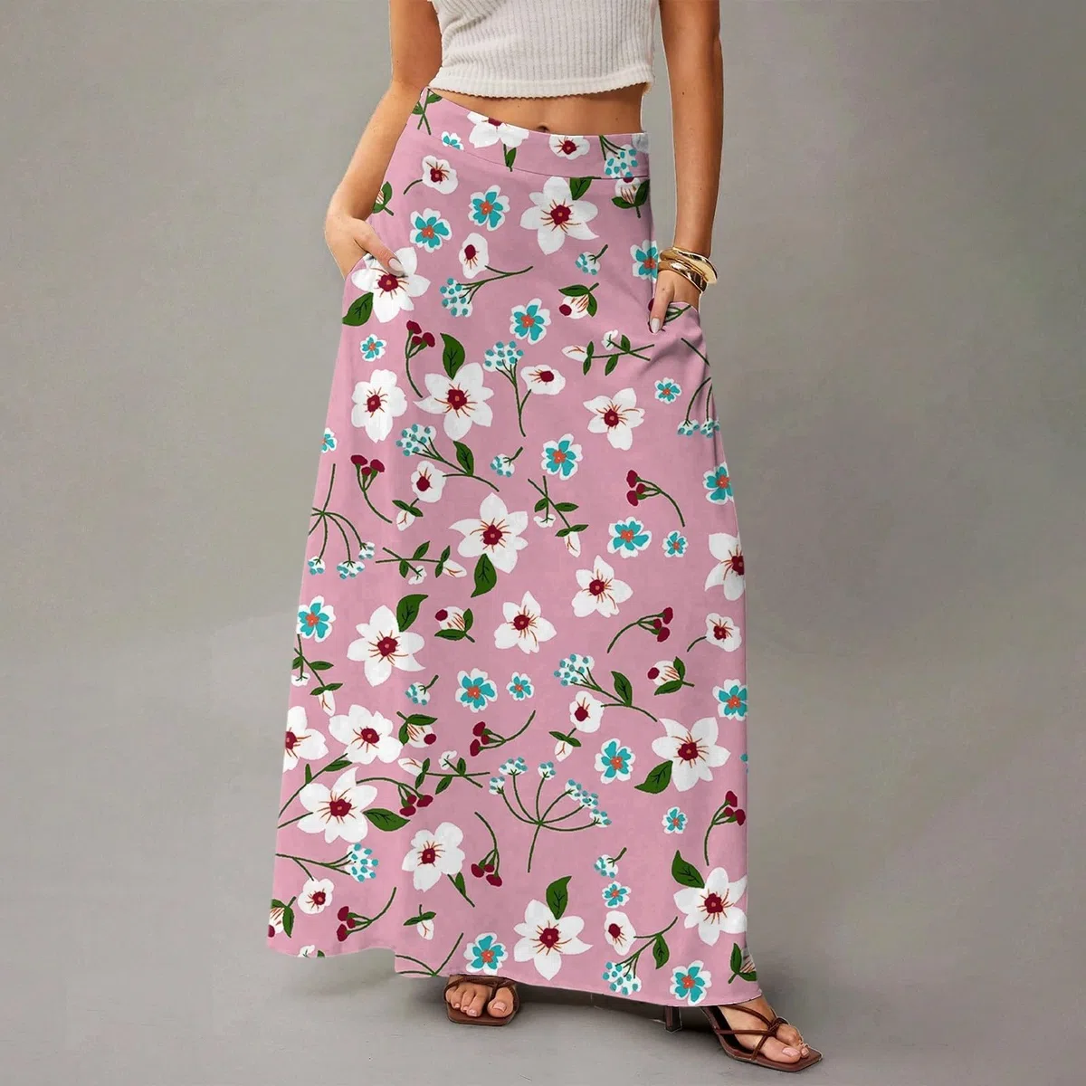 Cocila Tutute Bolide Fleuries pour Femmes Jupes Longue Fleurie Taille Haute Fluide D'éTé RéGulièRes Et Tendance Tutu Adulte Tulle Fille Fluo Deguisement Jaune Blanc Jupon