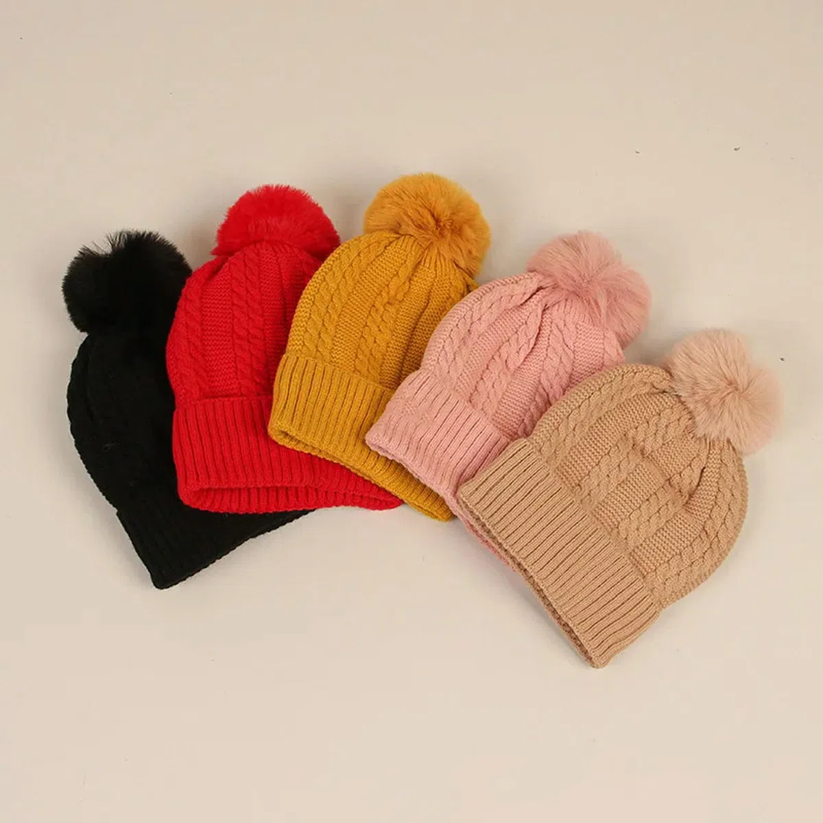 Zonto Bonnet Enfant Hiver Tricoté Chapeau d'hiver pour Enfants, Écharpe, Gant Set, Chapeau Tricoté, Accessoires Chauds pour Enfants d'automne-Rose-6-10 Ans