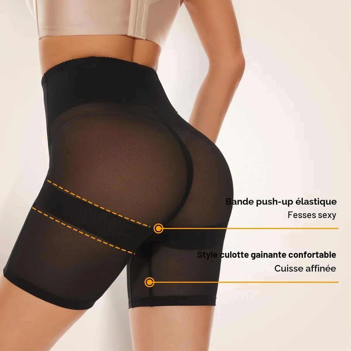 SIMIYA Femme Culotte Gainante Taille Haute Invisible sous Vetement Ventre Plat Contrôle Sculptante Gainante Anti Frottement Cuisse Minceur Shapewear
