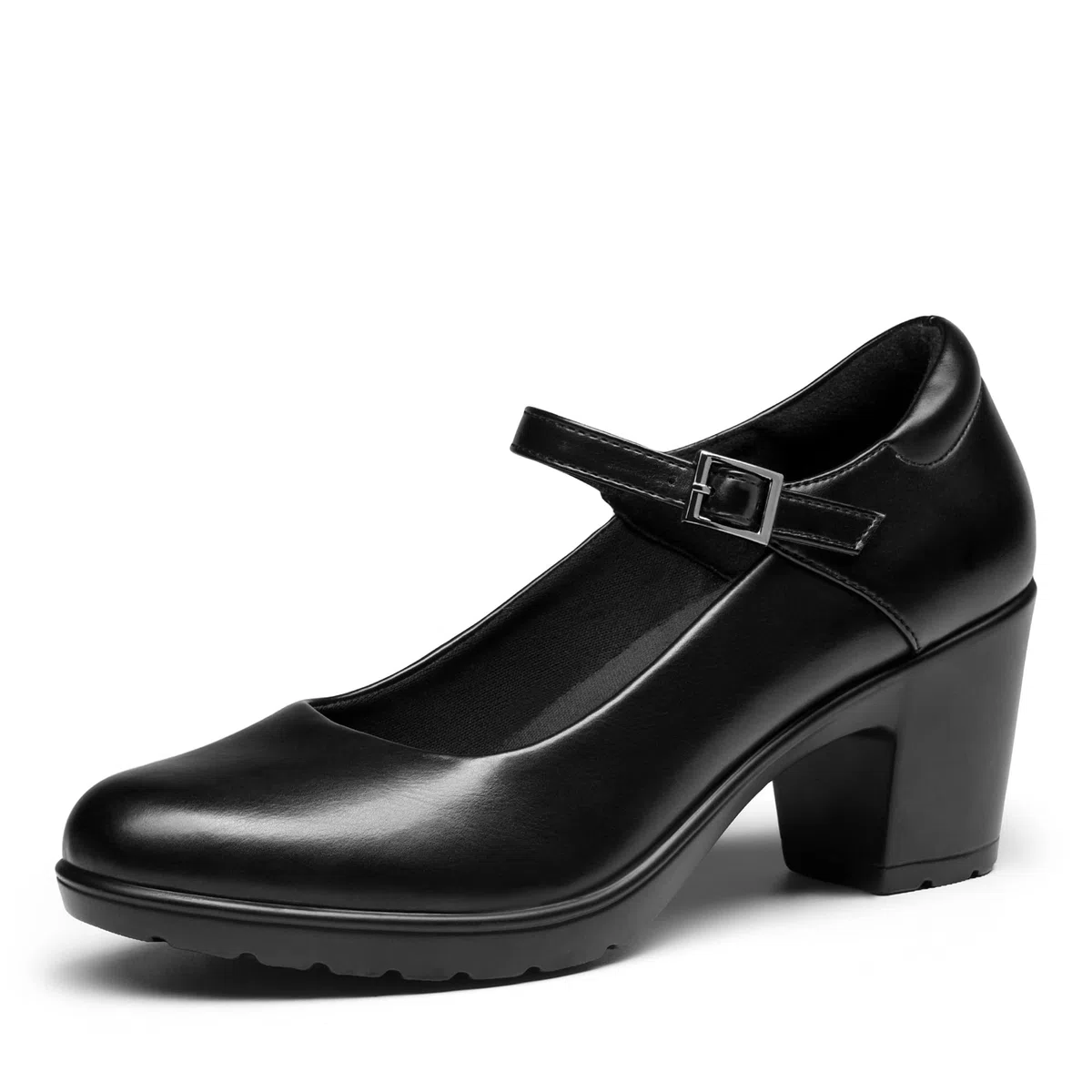 DREAM PAIRS Mary Janes Escarpins Confortables Rond,Noir,36