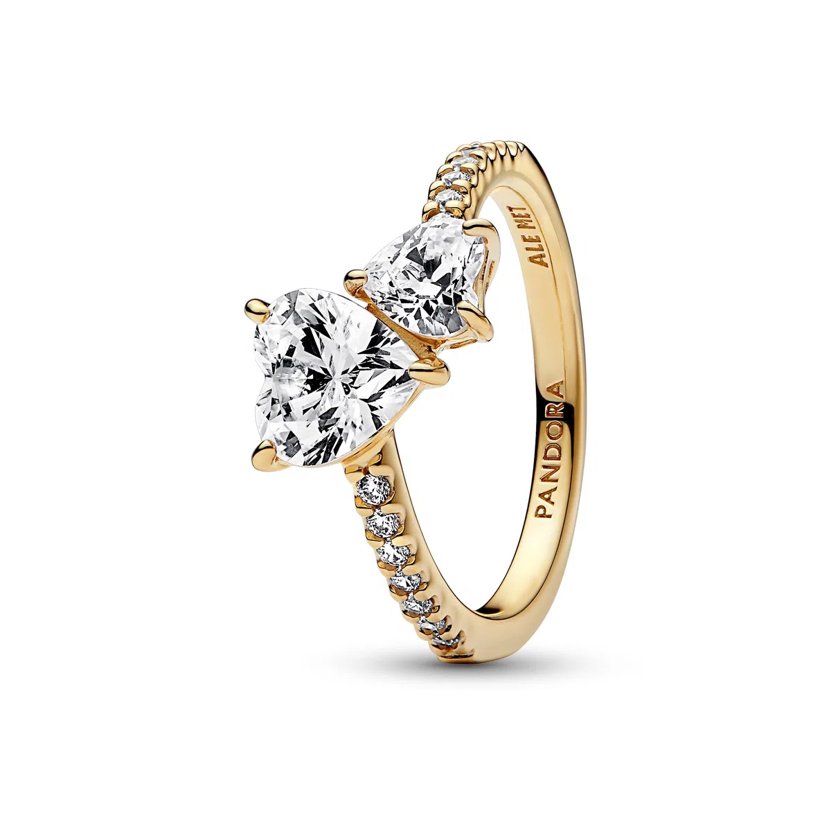 Pandora Bague Femme Double Coeur Scintillant Or 161198C01