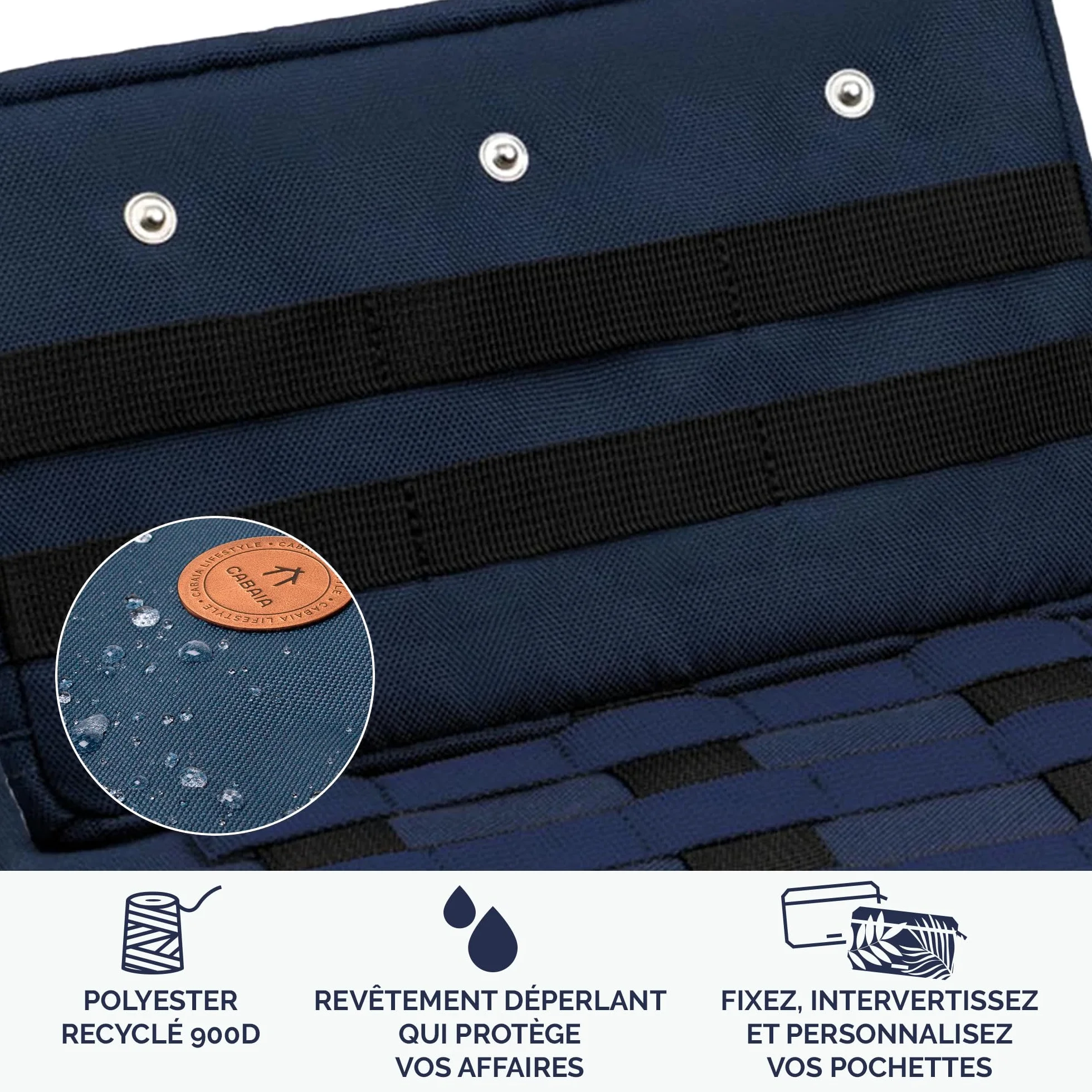 CABAIA Sac à Dos Adventurer Londres 18L - Ordinateur 13" - Déperlant | Bagage cabine · Ouverture grand angle · Système MOLLE pochettes interchangeables · Certifié Vegan · Conçu pour durer