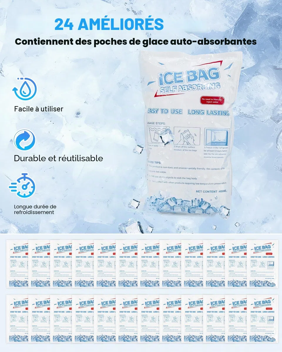 FERNIDA Gilet rafraîchissant, gilet de glace avec 24 poches de glace, pour hommes et femmes, sans manches en nylon, vêtements frais et respirants pour l'été, plein air, temps chaud, chasse, travail