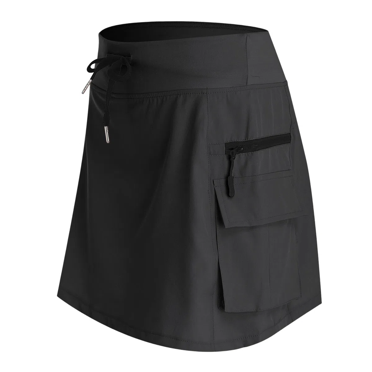 Jupe Short Cargo de avec Poches Le, la randonnée pour Femme, Jupe de Sport aux Genoux Taille Haute avec Short été Tennis Skort habillée et décontractée multifonctionnelle entraînement Respirante