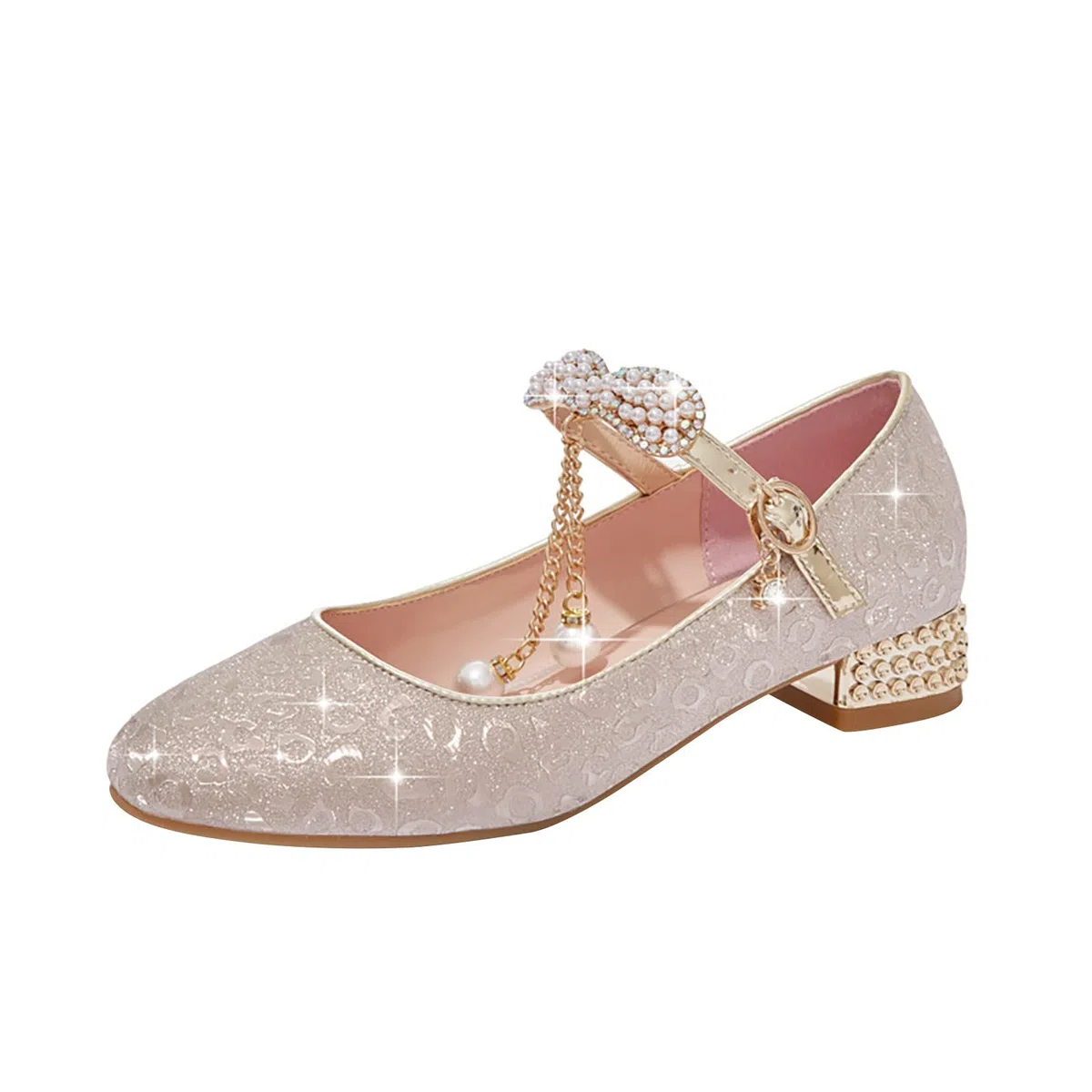 Enfant Sandale Chaussures De Marche Ouvertes D'Été Fille Bout Ouvert Sandales Chaussure 28 Cérémonie Blanc Chaussons 29/30 Bébé 21 Paillettes - Perles Strass